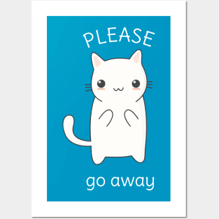 Funny and Cute Rude Cat T-shirt Posters and Art